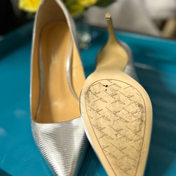 Elegant Silver High Heel Pointed Toe Pumps Daya by Zendaya Size US 9 - Picture 5 of 9